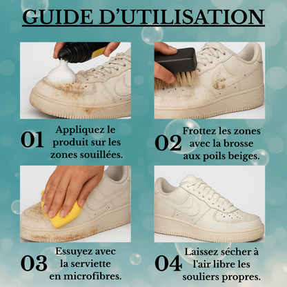 Le kit tout-en-un, sans rinçage, pour un nettoyage express.