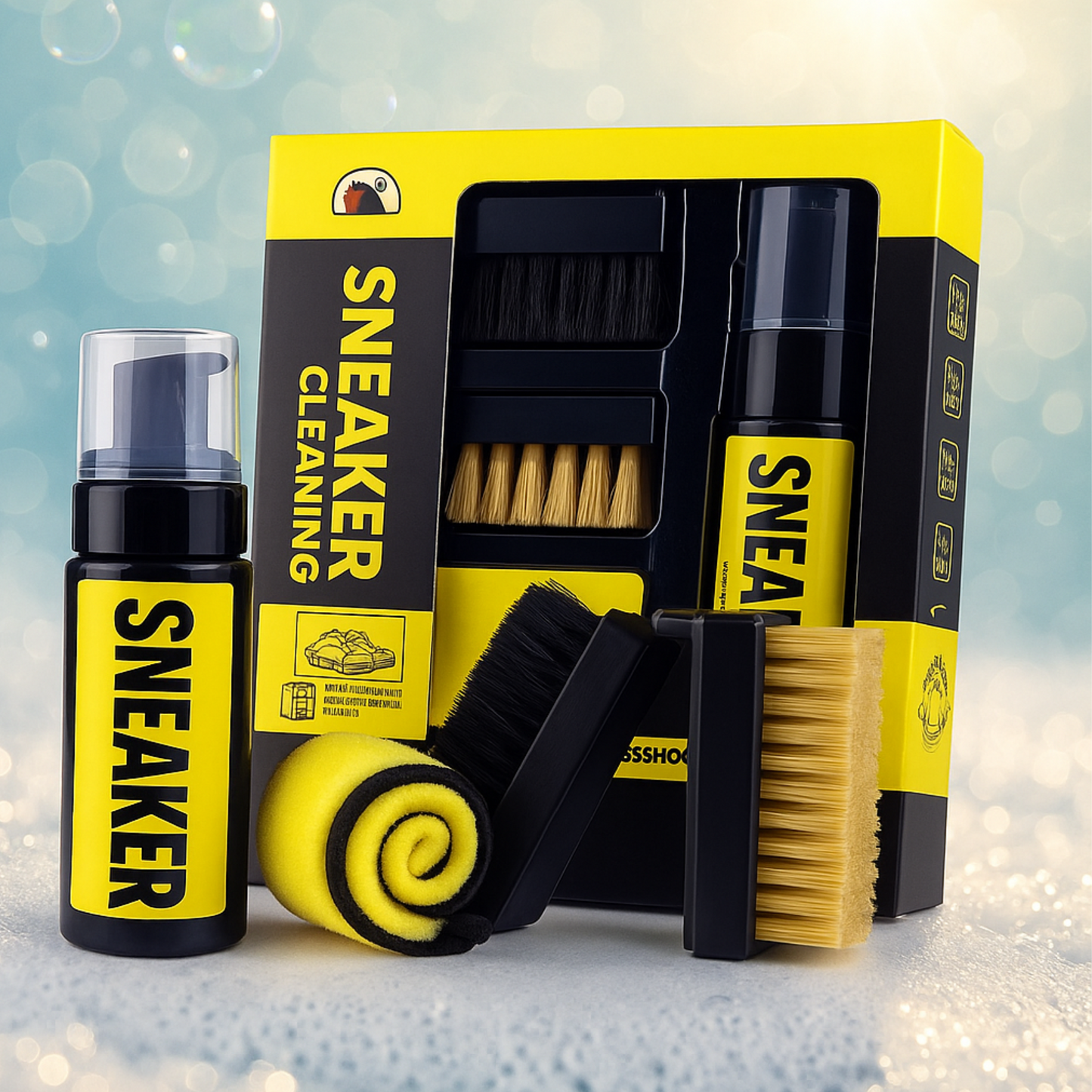 Le kit tout-en-un, sans rinçage, pour un nettoyage express.