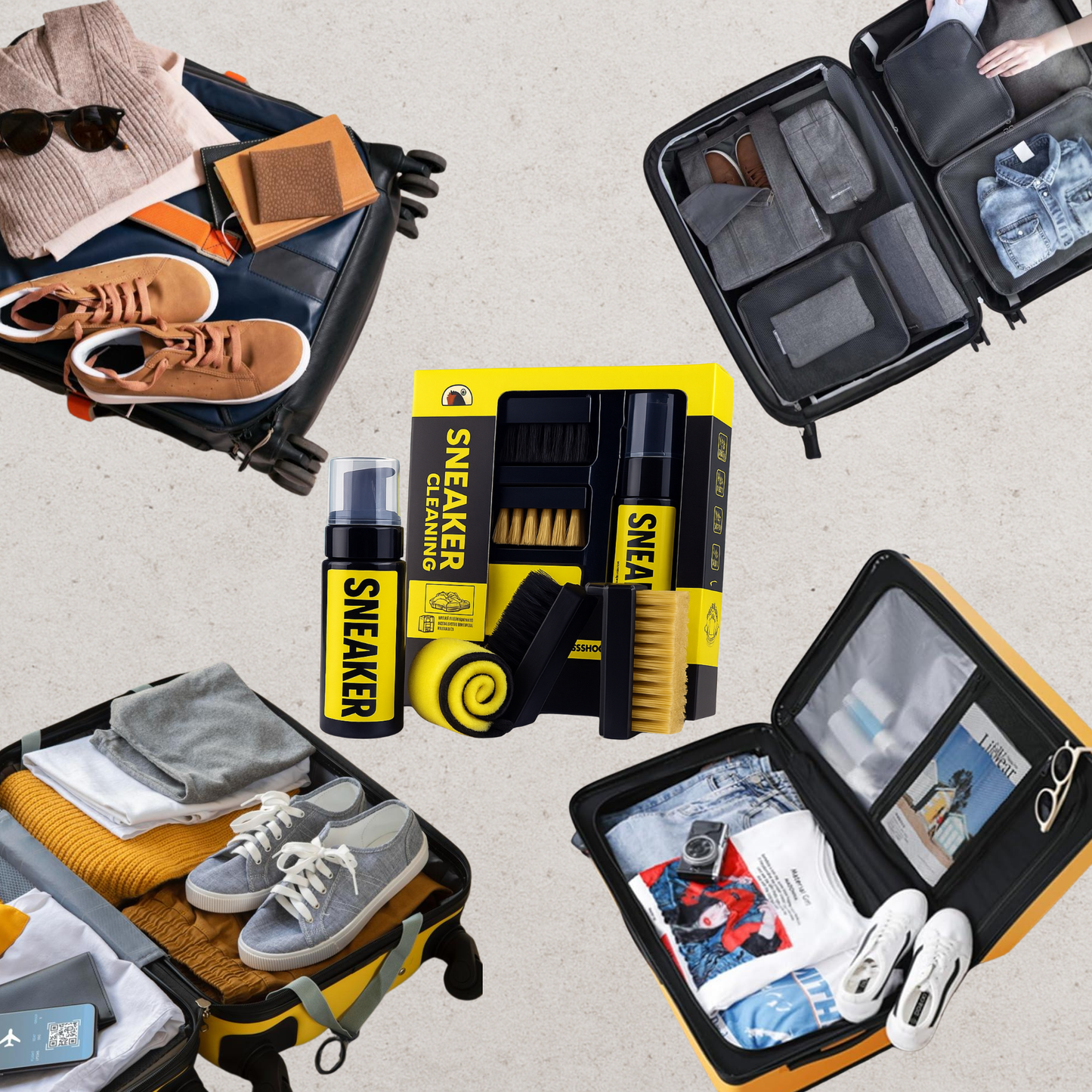 Le kit tout-en-un, sans rinçage, pour un nettoyage express.